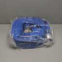 3" x 100' Blue PVC Backwash Hose for Swimming Pools, Heavy Duty Discharge Hose Reinforced Pool Drain Hose with Aluminum Camlock C and E Fittings (3 in x 100 ft)