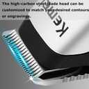 KEMEI Mini Hair Trimmer Compact, Portable Cordless Clipper for Men and Women, Precision Haircut and Shaving Tool Silver, Battery Powered and Travel Friendly, Silver