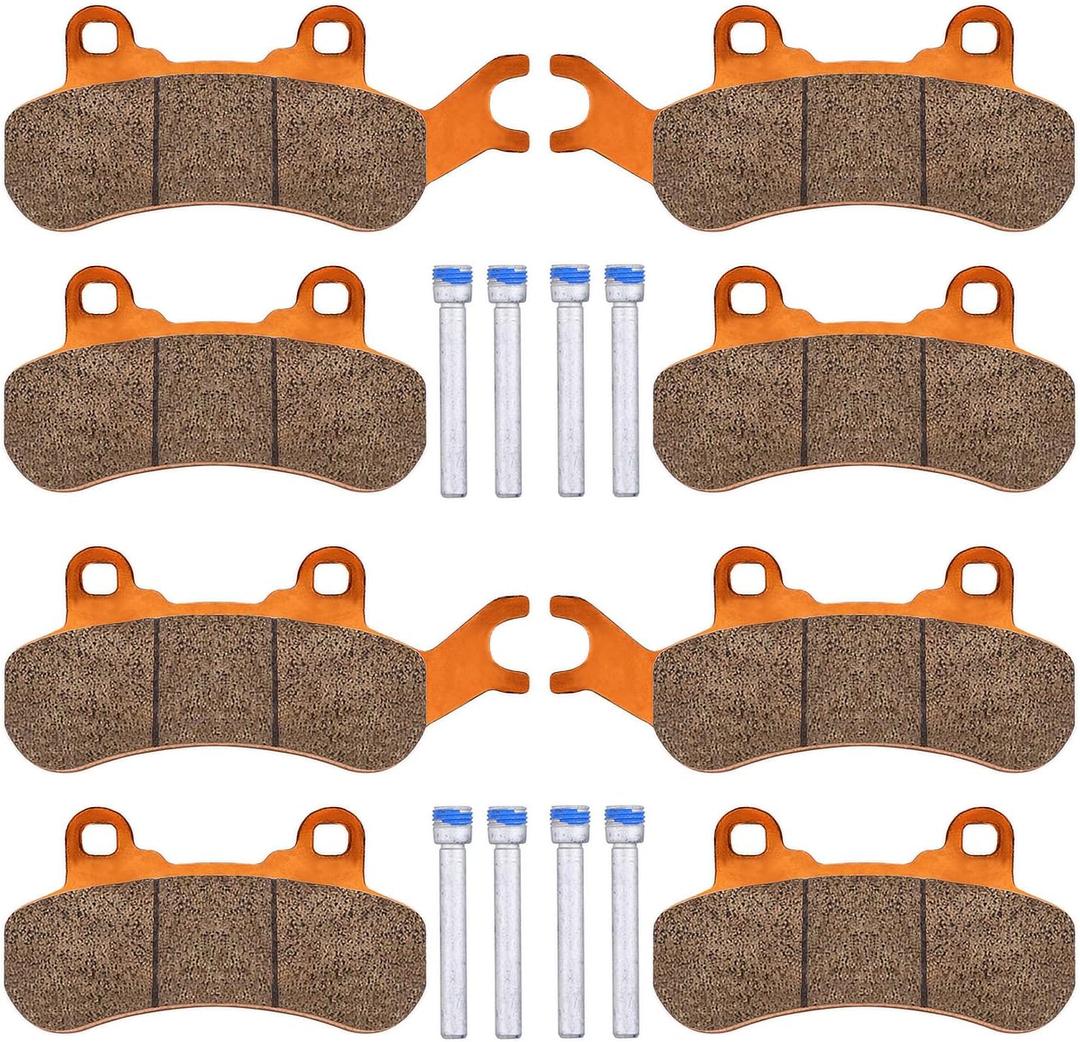 Brake Pads for Can-Am Maverick X3 & X3 Max 4x4 XRS DPS Maverick Sport Trail 800 1000 2017-2025,4 Sets Front & Rear Brake Pads for Can-Am Maverick Turbo Traxter T HD5 HD8 10 Can-Am SxS Defender