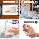 Li&Zhao Baby Bowls with Suction - Suction Plates for Toddlers Toddler Plate Baby Plate Divided Design Kids Plates Baby Suction Plate with Lids Microwave & Dishwasher (Pink)