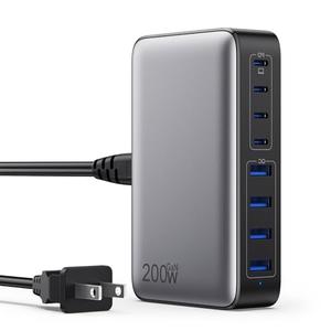 USB C Charger 200W USB C Charger Block,Upgraded GaN III 8-Port Fast Charging Station Hub,PD 65W Laptop Charging Adapter Compatible with MacBook Pro/Air,DELL,Steam Deck,iPhone 16/15/14,Galaxy S23/22 USB C Charger 200W USB C Charger Block,Upgraded GaN III 8-Port Fast Charging Station Hub,PD 65W Laptop Charging Adapter Compatible with MacBook Pro/Air,DELL,Steam Deck,iPhone 16/15/14,Galaxy S23/22