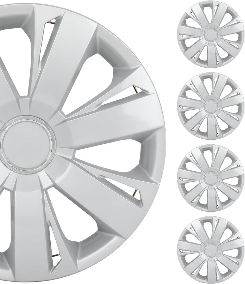 SCITOO Premium 16 Inch Hubcaps Set of 4 Wheel Rim Cover OEM Style Easy Snap On Car Truck SUV Hub Cap Replacement for Mazda,for Dodge,for Ford,for Honda,for Kia,for Mitsubishi,for Hyundai,etc.