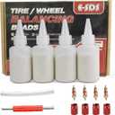 E-SDS Tire Balance Beads 4 oz x 4, Tire Beads for Balance, Tire/Wheel Balancing Beads for Car/RV/Truck/Motorcycle with Installation Tools