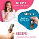 2 x Windy City Novelties 12 Pack Inflatable Gender Reveal Handheld Confetti Popper (Blue Confetti)