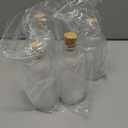 JUVITUS 4 oz / 120 ml Frosted Clear Glass Boston Round Bottle with Cork Stopper Closure (4 Pack) + Funnel