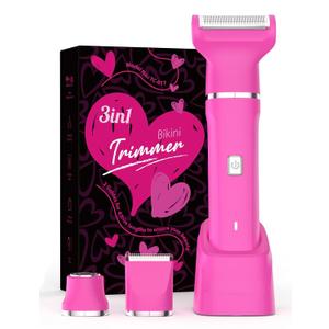 Bikini Trimmer for Women - Waterproof Wet & Dry Electric Foil Shaver for Private Area, Rechargeable Dock, Painless Smooth Shaving & Trimming of The Body, Face, Underarm, Legs, Tiktok Trend Items