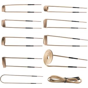 Upgrated 10Pcs Induction Heater Coil Kit,magnetic induction coil insulation is not easy to come off, high durability suitable for magnetic induction heater