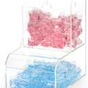 TOPZEA Laundry Pods Container, Wall Mounted Acrylic Candy Snack Dispenser Bin with Hinged Lids, Dishwasher Pod & Sponge Holder Stackable Storage Box for Coffee Bar, Kitchen & Laundry Room Organization