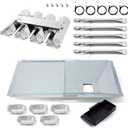 Adviace Replacement Parts for Nexgrill 720-0888S, Grease Tray & Flame Tamers & Burners and Igniters Replacement for Nexgrill 5 Burner 720-0888S Gas Grill