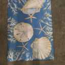 Beach Door Mat - Beach Coastal Outdoor Welcome Door Mat, Nautical Door Mats, Beach House Decor, Coastal Ocean Bathroom Decor, Coastal Outdoor Decor, Blue Door Mats, 17x30 Inch (Sea Star Coral)