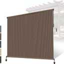 Cordless Sun Shades Outdoor Patio Roller Up Blinds for Porch 72" W x 72" H