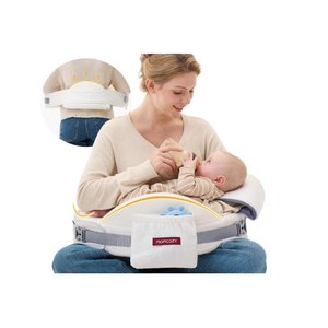 Momcozy CozyPro Nursing Pillow - All Around Lumbar & Arm Support - Safety Guard, Firm & Springy Memory Foam-Stable, Ergonomic Support, Easier Breastfeeding, Wider Cushion, Adjustable, Removable Cover