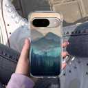 Sunset Nature Landscape Wilderness Night Art Painting,Trendy Soft TPU Full Cover Case for Google Pixel 9/9 Pro Clear