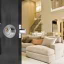 Silver Steel Double-Head Cylinder Deadbolt Lock- High Security Anti-Kick Door Lock, Easy to Install, Fits Standard Doors, for Home, Apartment and Office Security