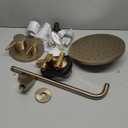 Delta Modern 14 Series Round Rain Shower System Faucet Set, Rainfall Brushed Gold Shower Head and Handle Set, Valve Trim Kit, 10 Inch, Champagne Bronze 342702-CZ