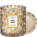 Amber Candles, Luxury Candle for Home Scented, Long Burning Time, Holiday Gifts, All Natural Soy Wax Decorative Candles, Scented Candle Gifts for Men&Women, 8.1oz