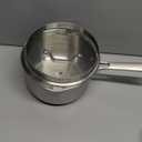 PekGema Stainless Steel Saucepan 3 Quart with Glass Strainer Lid, Thicken Tri-ply Full Sauce Pot, Two Side Spouts for Easy Pour, Dishwasher Safe, Induction Ready, Compatible with All Cooktops