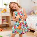 B&G-KID Toddler Girl Dresses Cotton Long/Short Sleeve Girl Easter Dress Kids Casual Applique Clothes 2-8 Years.