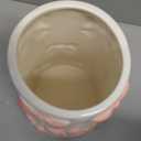 Chunful Embossed Pink Bow Ceramic Vase for Home Decor 7.1 Inch Cute Coquette Gifts for Women Girls Modern Decorative Bouquet Flower White Vases for Living Room Table Decor