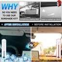 T TGBROS Windshield Sun Shade for Toyota Tundra 2022-2025 2026 Car Window Shades Thicken UV Block and Blackout Privacy Foldable Sunshades 6PCS Accessories Keep Cool Sun Visor Covers