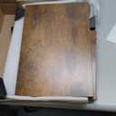 WESTREE Dual Monitor Stand Riser, Wood and Steel Monitor Stand Riser, Computer Monitor Stand for 2 Monitors, Multi-Purpose Desktop Storage Stand for Computer,Laptop,Printer,TV (Large, Brown)