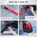 2 x 4Pcs Bike Pedal Straps Adjustable Pedal Toe Clips Straps Tape for Fixed Gear Bike Anti-Slip Double Adhesive Bicycle Feet Straps for Fixed Gear, Road BMX, MTBRed+Black