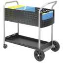 ‎Safco Scoot Legal SizeMail Cart 5239BL Black, Swivel Wheels