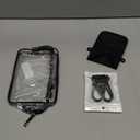 6PCS Compatible with Original Medium and Large Bogg Bag, Phone Holder for Inside and Outside of Bogg Bag Accessories, PVC Insert Bags, Hooks, and Keychain (Black)