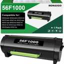 56F1000 Black Toner Cartridge Compatible for Lexmark MS621 Toner 56F1000 Toner Cartridge for MS321 MS421 MS521 MS621 MS622 MX321 MX421 MX521 MX522 MX622 Laser Printer High Yield 6,000 Pages 1 Pack