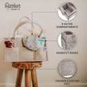 Parker Baby Diaper Caddy - Nursery Storage Bin and Car Organizer for Diapers and Baby Wipes - White, Large