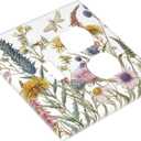 Light Switch Cover Plate Botanical Wildflowers Dragonfly Colorful Floral 2 Gang Decorative Switch Plates 1 Toggle Duplex Combo Outlet Covers GFCI Wall Plates for Bathroom Bedroom Decor