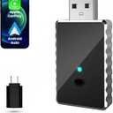 Wireless Apple CarPlay for iPhone & Android Auto Adapter for Android | 2-in-1 | Instantly Converts Wired to Wireless | Plug & Play | No Latency | Mini Size | USB Type-A & USB-C Extension