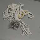 1/2 pcs 80" Cotton Hanging Storage Chain For Stuffed Animals Storage with 20 Metal Clips, Stuffed Animal Organizer Chain for Wall Corner Nursery Play Room, White