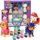 Paw Patrol Paint Your Own Figurines Art Craft Set, 4 Paw Figures, 8 Paints, Brush, Bookmark