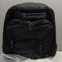 Rolling Backpack for Laptop 15.6 inch, Waterproof Travel Bag with Wheels, Business Carry on Luggage, Multi-compartments, Adjustable Aluminum Telescopic Handle, Black