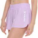 Hurley 3"/5" Swim Board Shorts for Women, Swim Shorts Women, Swimming Bottoms with Pockets (X-Large, Lilac)