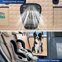 Hard Bottom Car Seat Cover for Dogs, 2025 Upgraded Leather Back Seat Extender Waterproof Dog Car Seat Cover for Back Seat, Non-slip Dog Car Hammock Backseat Pet Cover for Dogs in Car, Support 400LBs