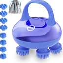 COMFIER Cordless Scalp Massager with 3 kneading Modes,8 Claws, Christmas Gift for Women,Waterproof Head Massage for Deep Cleansing,Head Scratcher,Body Massager,Cat Massage (Blue)