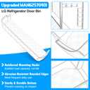 [2 Pack] UPGRADED MAN62570401 Door Shelf Bin Compatible with LG Refrigerator Door Shelf Replacement Parts LTCS20030S LTCS20020S LTCS20020W Shelf, Refrigerator Door Basket Kenmore Fridge Door Shelves