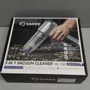 Saker Car Vacuum Cleaner 17000PA Foldable Mini Handheld Vacuums Portable Cordless with Brushless Motor for Gifts, Hair,Cars,Bedrooms,Offices Cleaning HL132 Silver