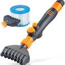 Dreyoo Pool and Spa Filter Cartridge Cleaner, Quickly Removes Filter Dirt and Debris, Pool Cartridge Filter Cleaner with 15 Powerful Water Nozzles for Swimming Pool, Spa and Hot Tub Filter Cartridge