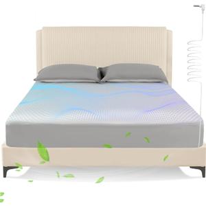 Grounding Sheets California King Size,Earth Grounded Fitted Bed Sheet 10% Pure Silver Fiber + 90% Organic Cotton, Bed Grounding Kit with grounding Cord for Improved Sleep & Wellness(Gray,80"x72"x15")