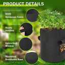 4-Pack 15-Gallon Grow Bags with 2 Flaps and Reinforced Handles,Non-Woven Potato Grow Bags, Heavy-Duty Thickened Aeration Fabric Pots for Potatoes, Tomatoes, Flowers, and Vegetables