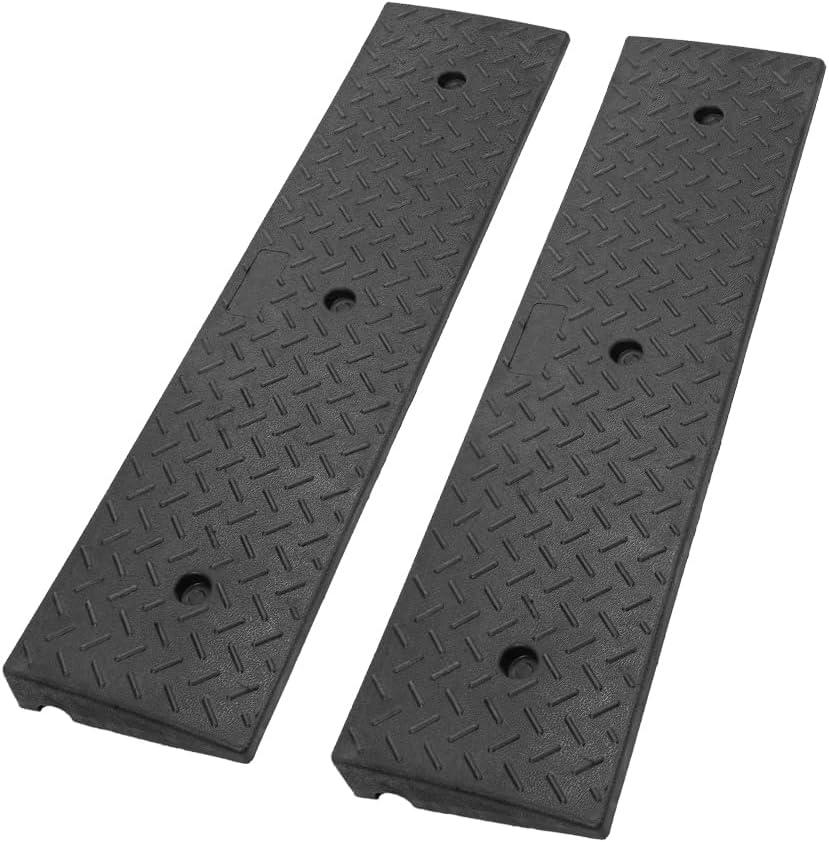 Threshold Loading Ramp Indoor Outdoor, 7700lbs Load Capacity Car Slope Ramp, Anti-Slip Wheel Chair Ramp for Bike, Scooter, Motorcar, Truck3'Rise2PCS