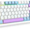 E-YOOSO Z-99 Wireless Mechanical Hot Swappable Custom Keyboard, 96% RGB Backlit Tri-Mode BT5.0/2.4GHz/USB-C, Pre-lubed Linear Switches, Gasket Structure, Gaming Keyboard, Software Support (White Blue--RGB)