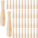 Wesiti 100 Pcs Mini Baseball Bat 2 Inch Unfinished Wooden Unpainted Small Baseball Bats Miniature for Painting Keychain Action Figures DIY Craft Projects Ball Sports Party Favors