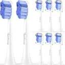 Toptheway Extra Soft Replacement Toothbrush Heads Compatible with Philips Sonicare Optimal Gum Care for Sensitive Teeth G2 C2 C1 4100 Snap-on, 8 Pack