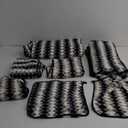 8 Piece Bathroom Towel Set Black White|2 Oversized Large Bath Towels Sheet, 2 Hand Towels, 4 Washcloths| 600GSM Soft Towel Set for Bathroom Hotel, Highly Absorbent Quick Dry Bath Towel Collections
