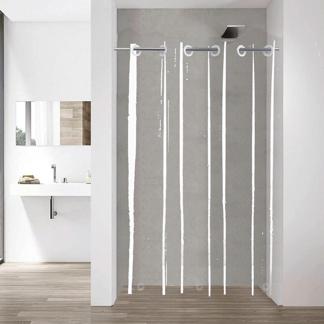 YISURE No Hook Needed Shower Curtain Liner 54x72 in, Clear Narrow Size PEVA Waterproof Bathroom Curtain Liner for RV Camper Single Dorm Showering Room