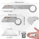 2 x Folding Pocket Knife with 10 replacement blades, EDC Utility Knife for Camping and work